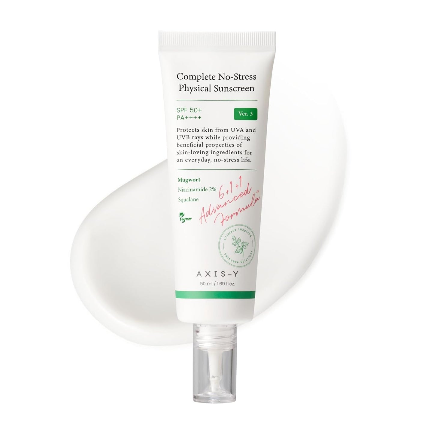 Axis-Y Complete No-Stress Physical Sunscreen SPF50+ PA++++ 50ml