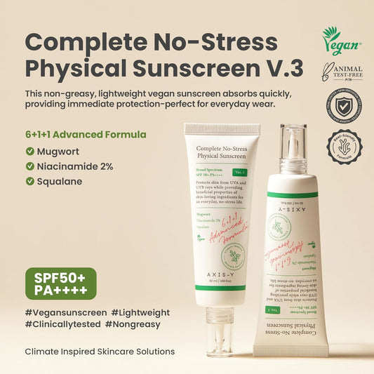 Axis-Y Complete No-Stress Physical Sunscreen SPF50+ PA++++ 50ml