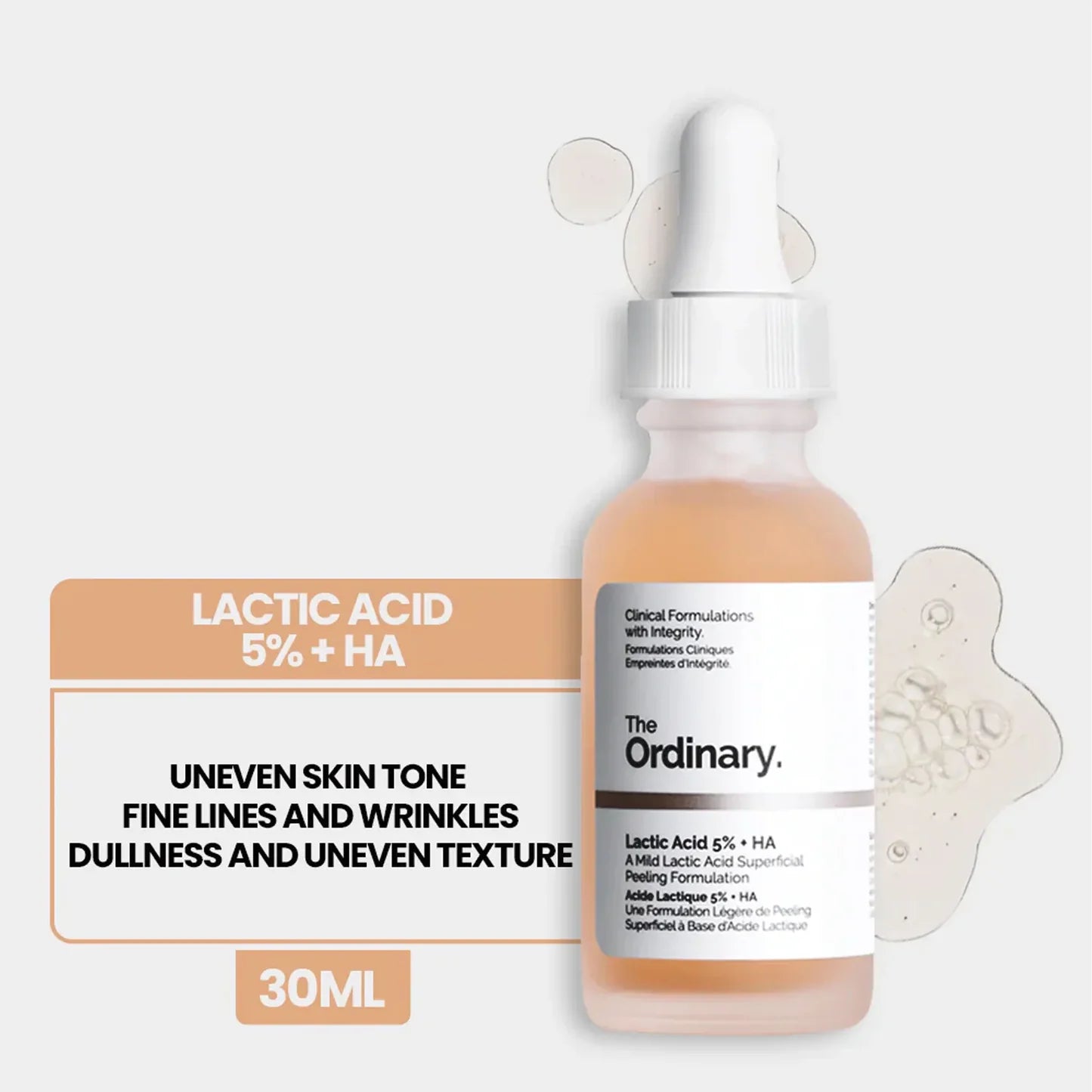 The Ordinary Lactic Acid 5% + HA 2% Exfoliating Serum 30ml