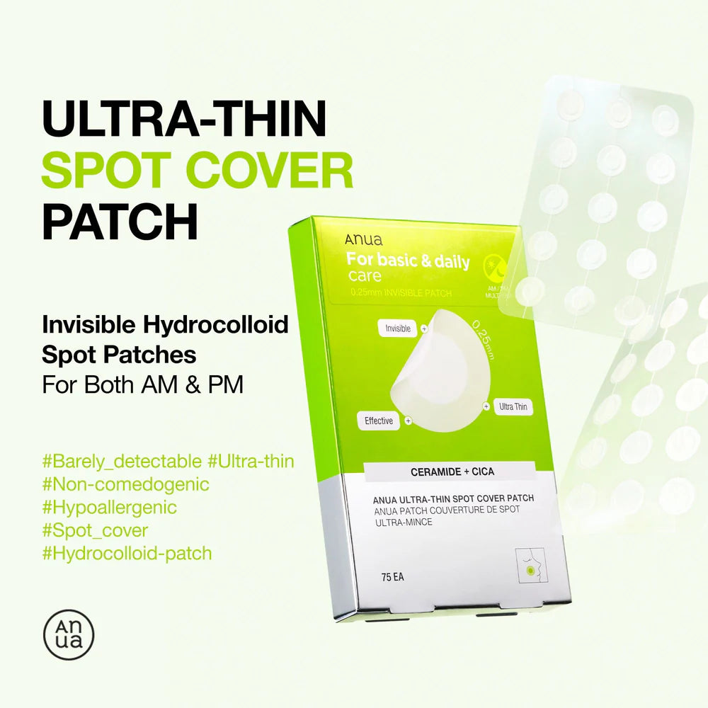 Anua Ultra-Thin Spot Cover Patch (Hydrocolloid Acne Patches)